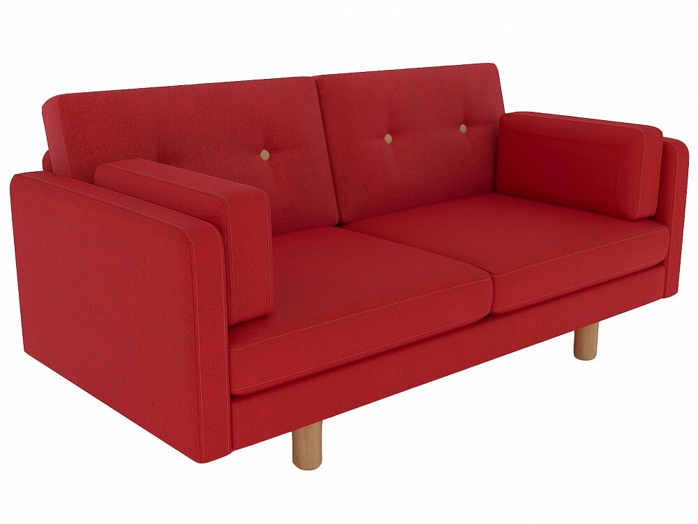 Прямой диван Ингвар М Красный нераскладной