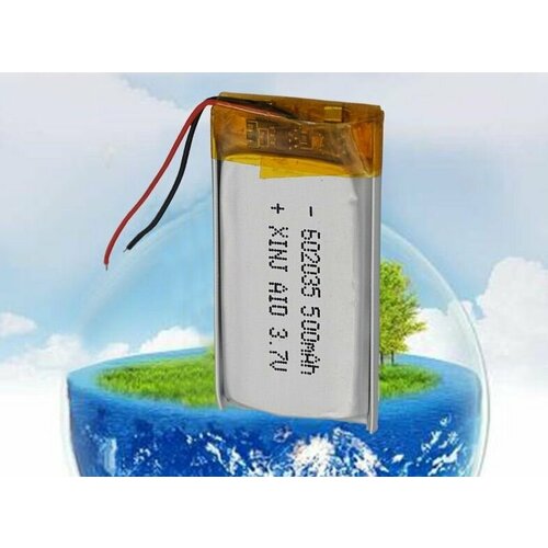 Аккумулятор Li-Pol 602035 (батарея) 6*20*35мм 2pin 3.7V / 500mAh