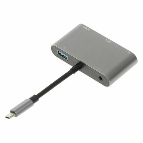 Хаб разветвитель PALMEXX серебристый pxhub usbc-hdmi-vga-usbc 445000₽