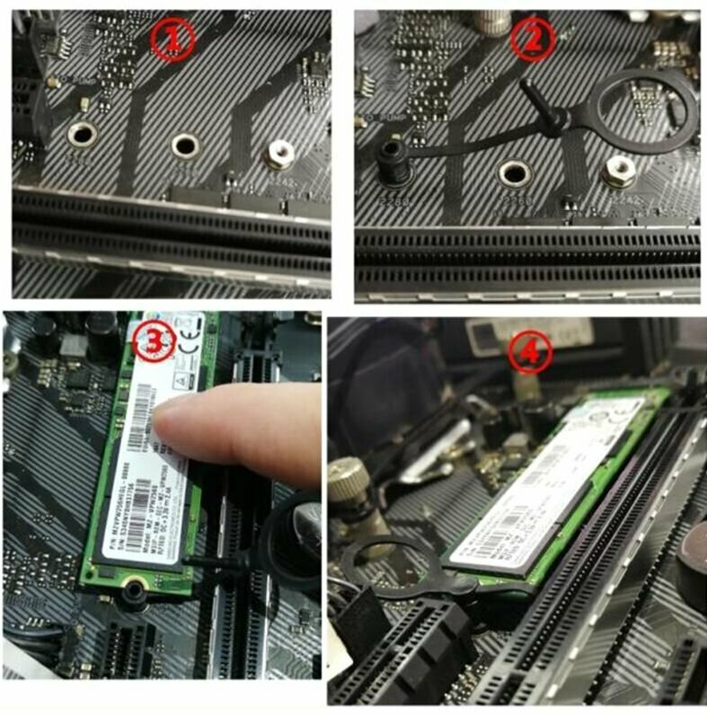 Болтик пластиковый SSD M.2 с хомутом (на материнские платы с отверстием без основания) — фото 2