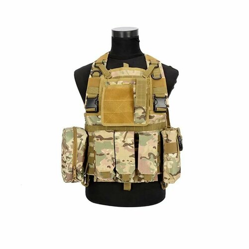 Жилет Assault Military Plate Carrier Tactical Multicam (600D) assault adapt banger back panel zip on rear pack tactical vest fcpc v5 plate carrier accessories bag gp pouch multitools pocket