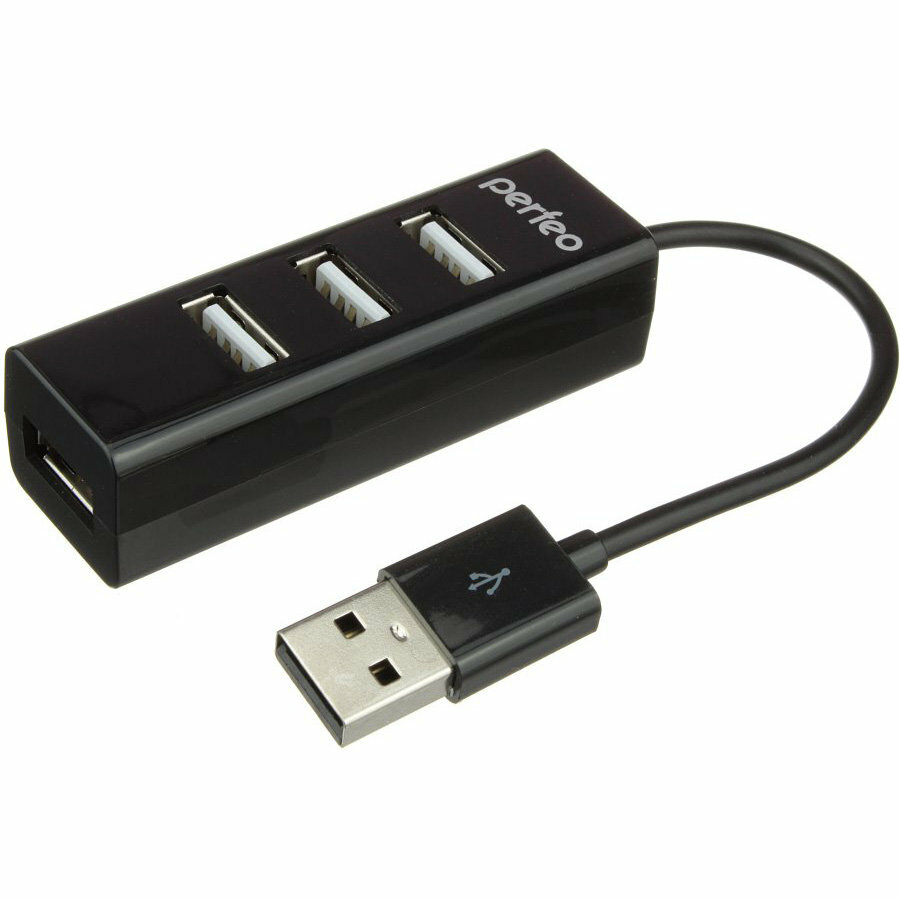 USB-Концентратор Perfeo 4 Port (PF-HYD-6010H Black) чёрный