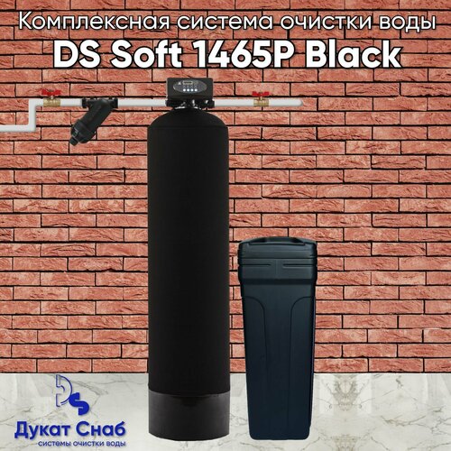 Автоматическая система умягчения воды DS 1465P black под загрузку. Потребители, до 6 человек.