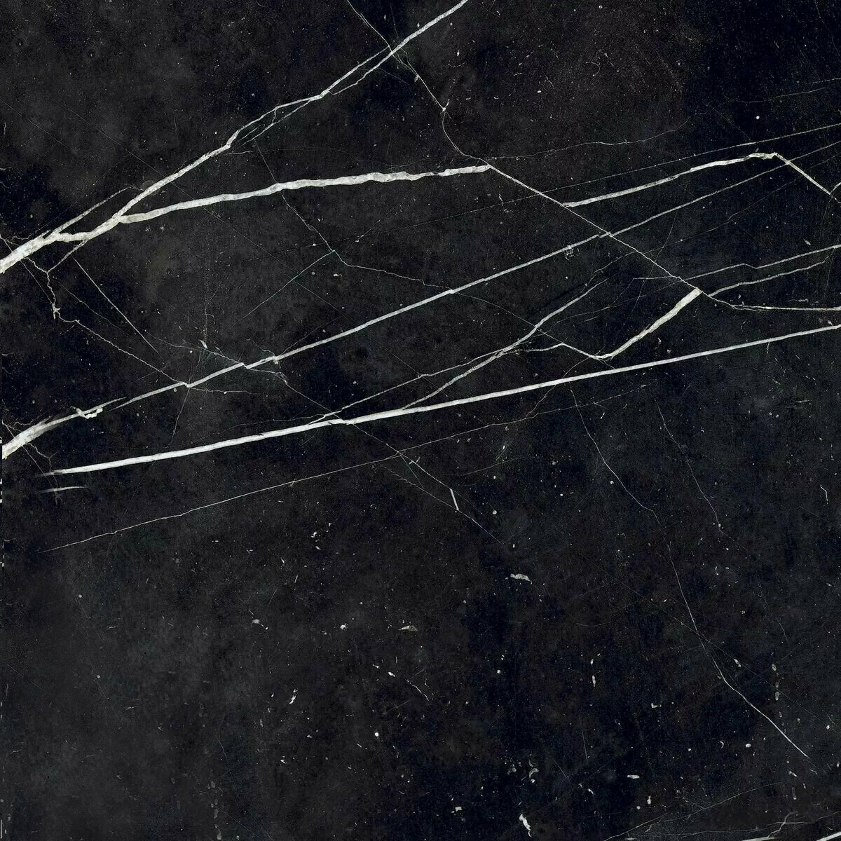 фото Керамогранитная плитка Staro Oasis Conical Black High Gloss (600х600) мрамор, черная (кв. м.)