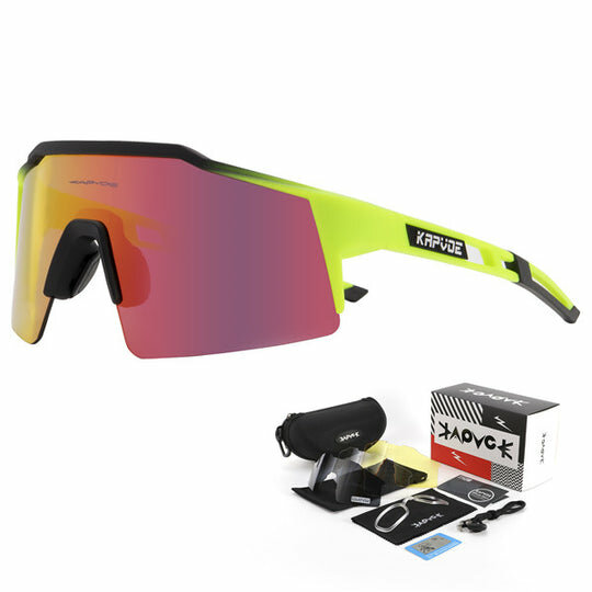 фото Очки Kapvoe c поляризацией спортивные велоспорт/лыжи (4 линзы в комлпекте) KE9023DS