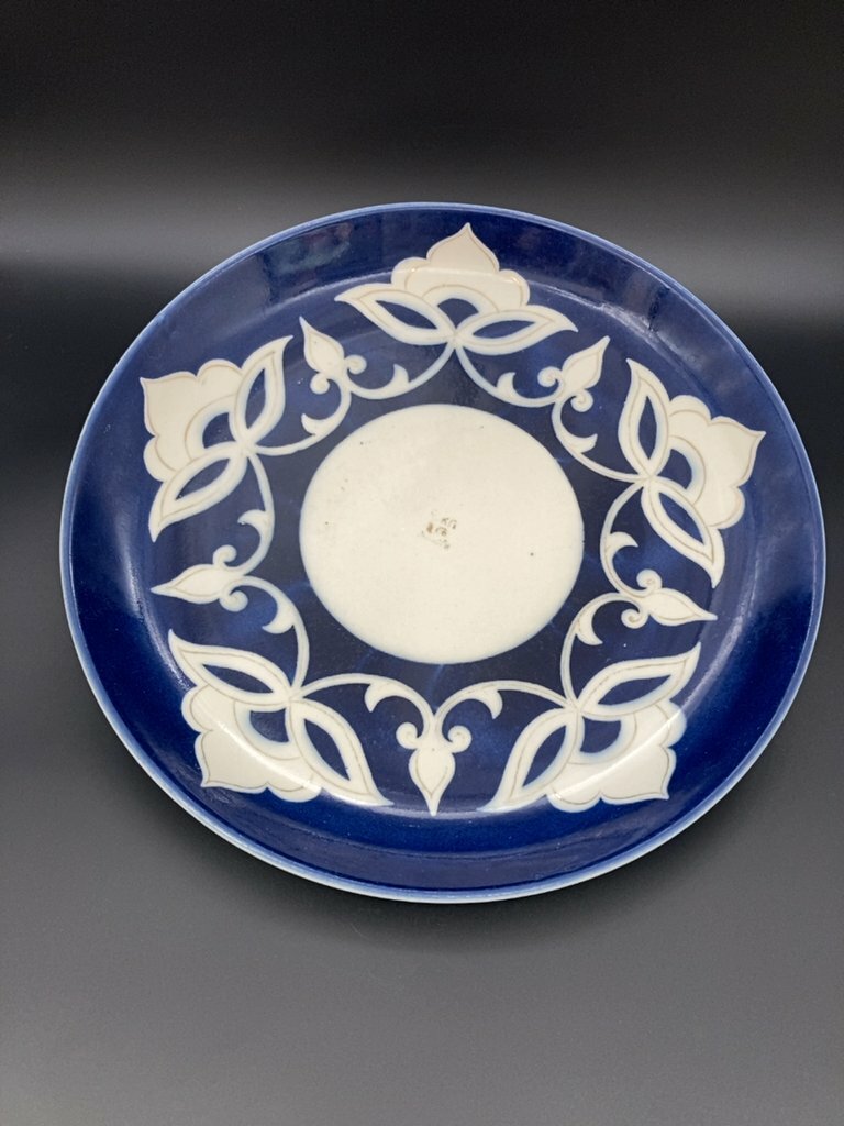 фото Поднос с восточным узором, фарфор, Ташкентский фарфоровый завод, 1970-1990 гг.