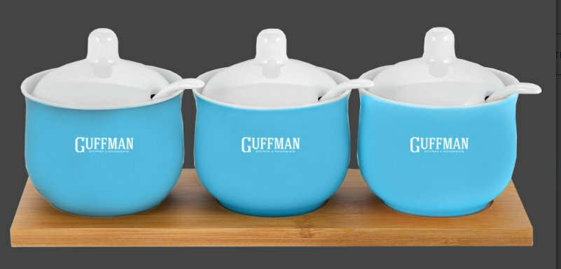 Набор посуды голубого цвета, 3шт, 0,15 л C-06-037-BW GUFFMAN