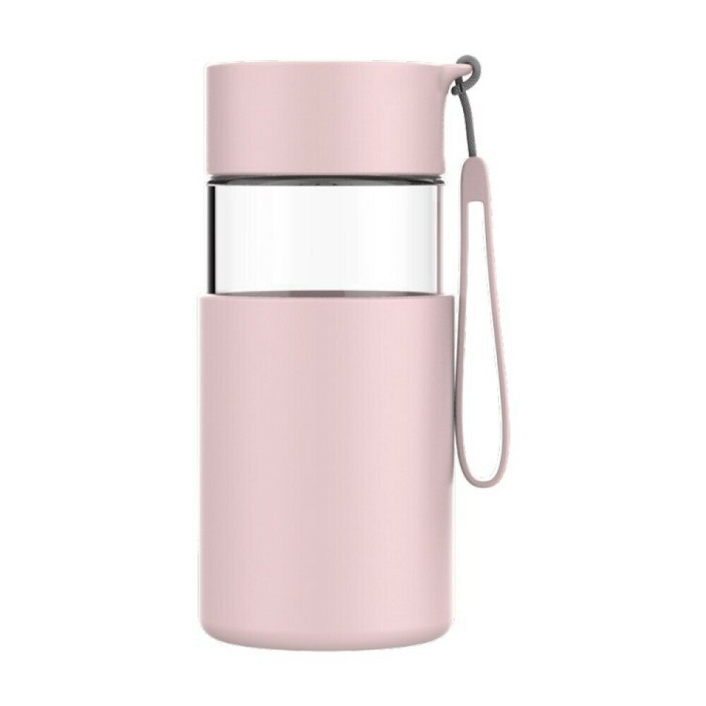 фото Термобутылка для воды Fun Home Lightweight Glass 350мл, розовая