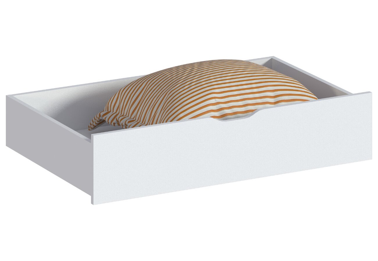 Двуспальная кровать столплит Бруклин СБ-3356 с основанием, без матраса, с полкой, нишей для белья, Белый 169х110х230см - фотография № 4