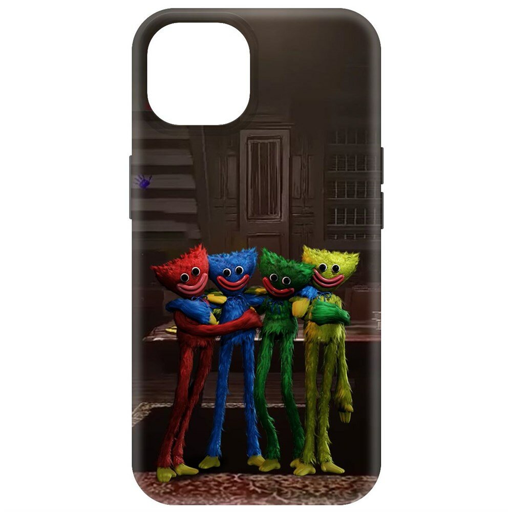 Чехол-накладка Krutoff Soft Case Хаги Ваги - Мини-Хаги для iPhone 15 черный