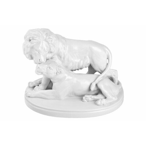 Фигурка Meissen 18 см Лев с львицей Эрих Хёзель 1940г 493020₽