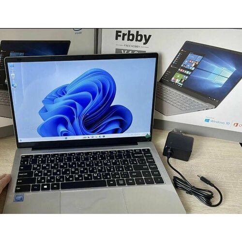 Ноутбук Frbby V10 8256 Гб 14 Intel Celeron J4105 15 ГГц RAM 8 ГБ SSD Intel UHD Graphics Windows Home Серебро 25300₽