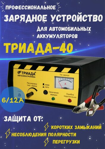 Изображение товара Профессиональное зарядное устройство для аккумуляторов Триада-40