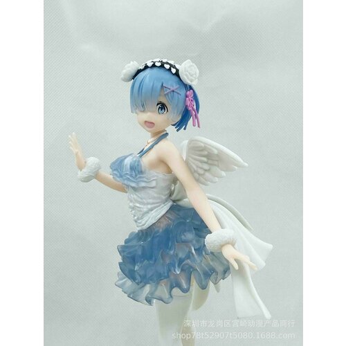 Фигурка ангел Рем Жизнь с нуля в альтернативном мире 16см 23cm rem anime re life in a different world from zero exq rem christmas costume ver pvc action figure figurine model toys gift