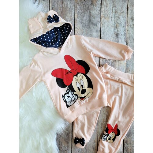 Комплект одежды  , размер 18-24 мес, оранжевый, розовый