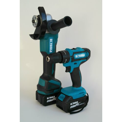 Аккумуляторный шуруповерт и угловая шлифовальная машина - набор из 2 инструментов 849900₽