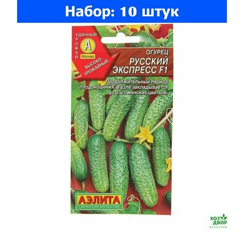 Огурец Русский Экспресс F1 10шт Пч Ср (Аэлита) - 10 пачек семян