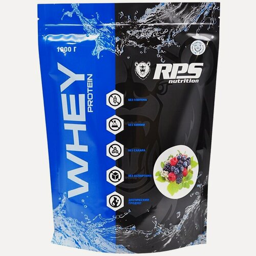 Изображение товара Сывороточный протеин RPS Nutrition Whey Protein - 1000 г, лесные ягоды