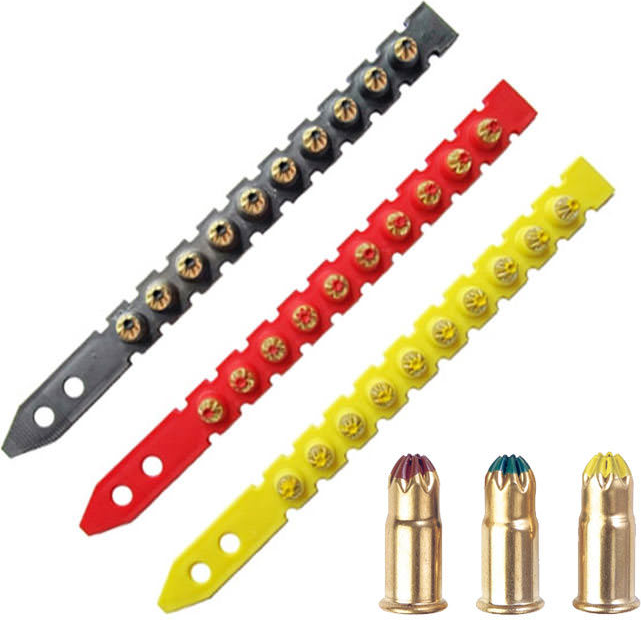 фото Патрон строительный К-4 желтый в кассетах YIBIN YILI Science 100 штук