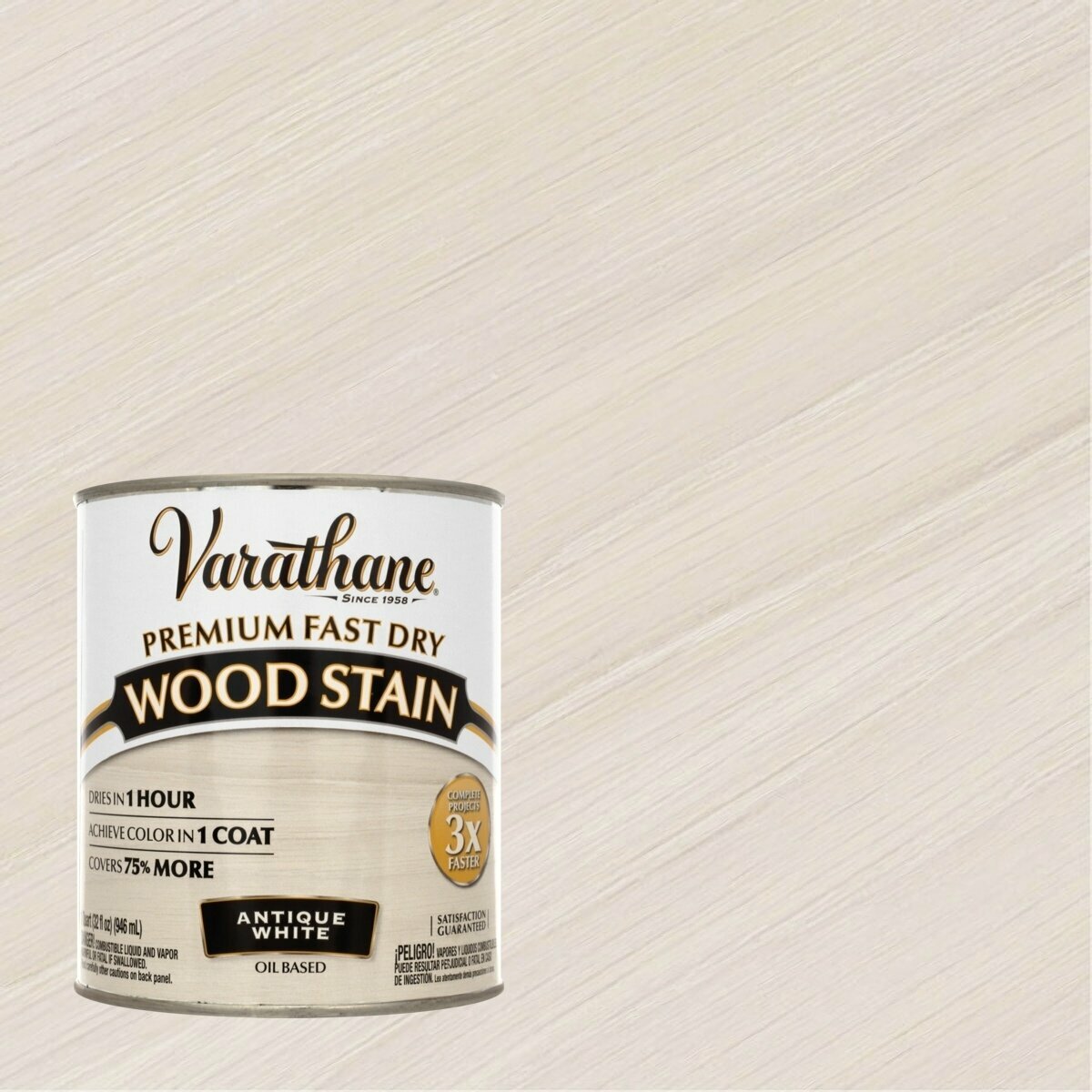 Быстросохнущая морилка на масляной основе Varathane Fast Dry Wood Stain 946 мл Античный белый 297424