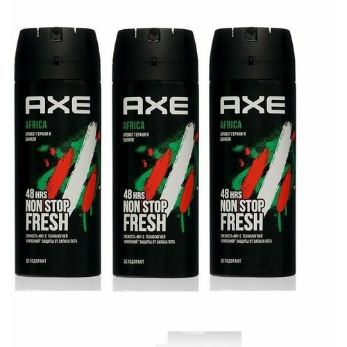 Дезодорант-спрей AXE AFRICA 3шт х 150 мл дезодорант спрей axe black 3шт х 150 мл