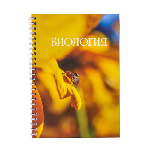 Тетрадь в клетку 48 листов на пружине Биология, PaperFox, формат А5