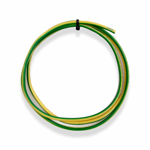 Провод электрический ПуГВ 1х6 мм2 Желтый, 15м провод электрический пугв 1х6 мм2 зеленый желтый 15м кабель силовой медь