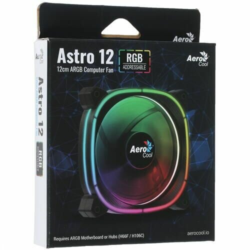 Вентилятор Aerocool Astro 12 ARGB (120мм, 17.5dB, 1000rpm, 6 pin, подсветка) RTL AeroСool - фото №15