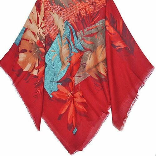 фото Платок ,100х100 см, красный нет бренда