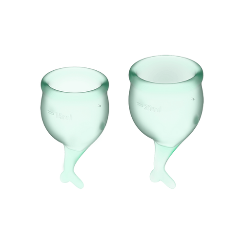 Набор менструальных чаш Satisfyer Feel secure Menstrual Cup (light green)