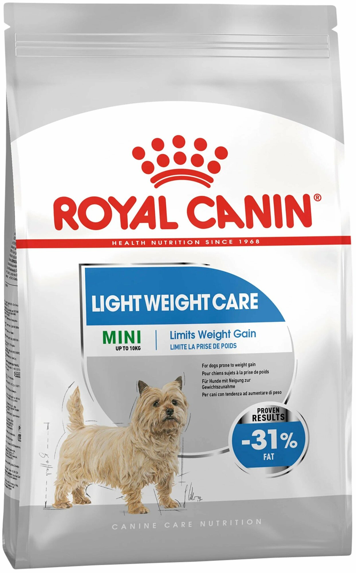 Сухой корм для собак Royal Canin Mini Light Weight Care, при склонности к избыточному весу 1кг (для мелких пород)