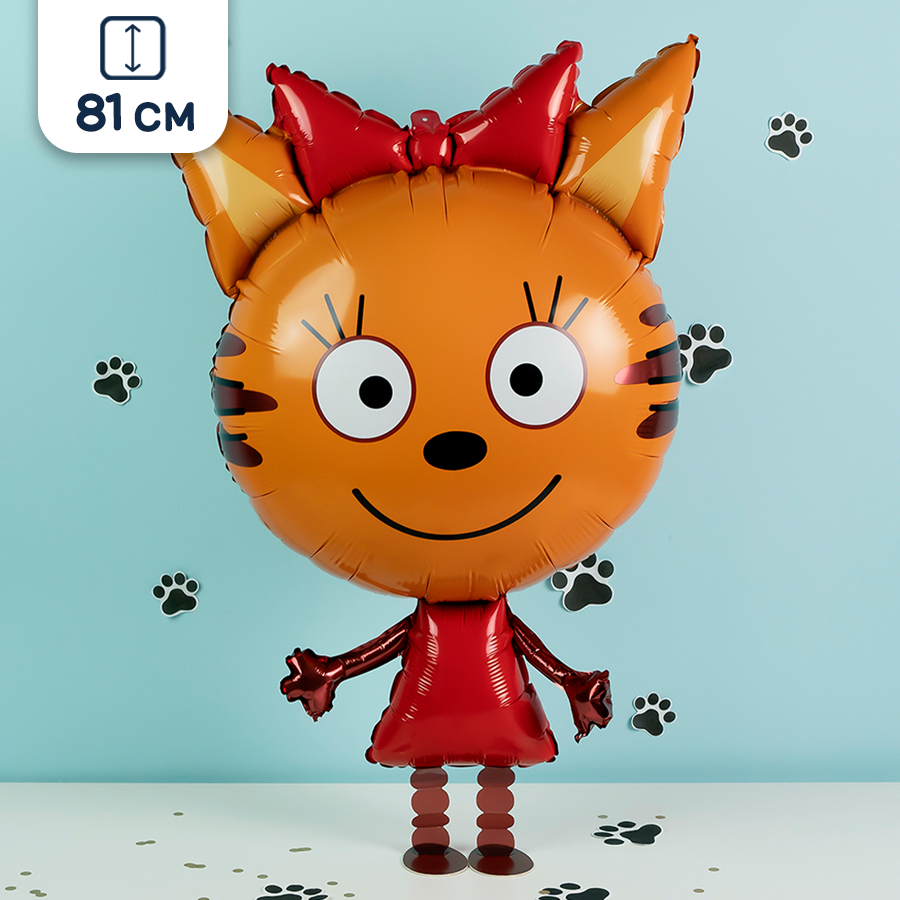 Воздушный шар ходячий фольгированный Falali Три кота, Карамелька, 81 см, 1 шт.