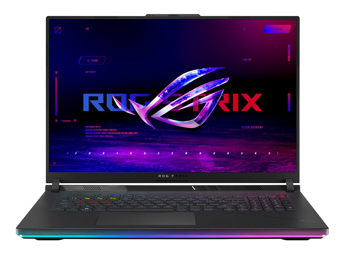 Ноутбук ASUS ROG Strix SCAR 18 2023 G834JZ-N6021 90NR0D31-M001P0 (18", Core i9 13980HX, 32Gb/ SSD 1024Gb, GeForce® RTX 4080 для ноутбуков) Черный - фото №1