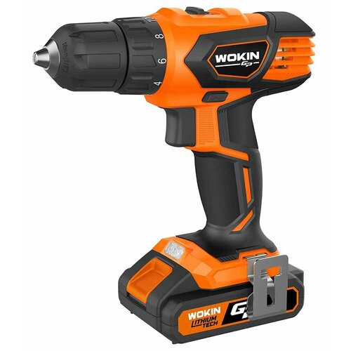 Аккумуляторная дрель-шуруповерт WOKIN 20 В 2 Ач 35 Нм 2 скоростной 2 аккумулятора зу в сумке 622035 956100₽