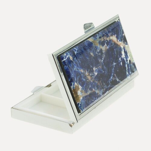 Изображение товара Таблетница на 3 отделения камень содалит цвет серебро 122442