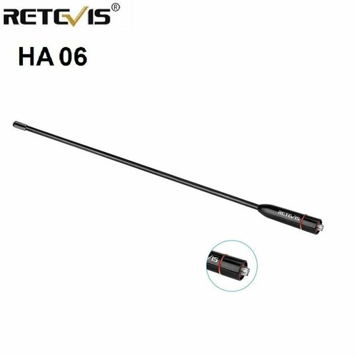 Антенна для рации Retevis HA06 (SMA-Female), VHF (136-174)(300-350). Антенна для раций Baofeng; Kenwood; RETEVIS. антенна двухдиапазонная retevis rhd 771 39cm vhf uhf sma male антенна для раций baofeng баофенг yaesu яесу retevis ретевис tyt tytera