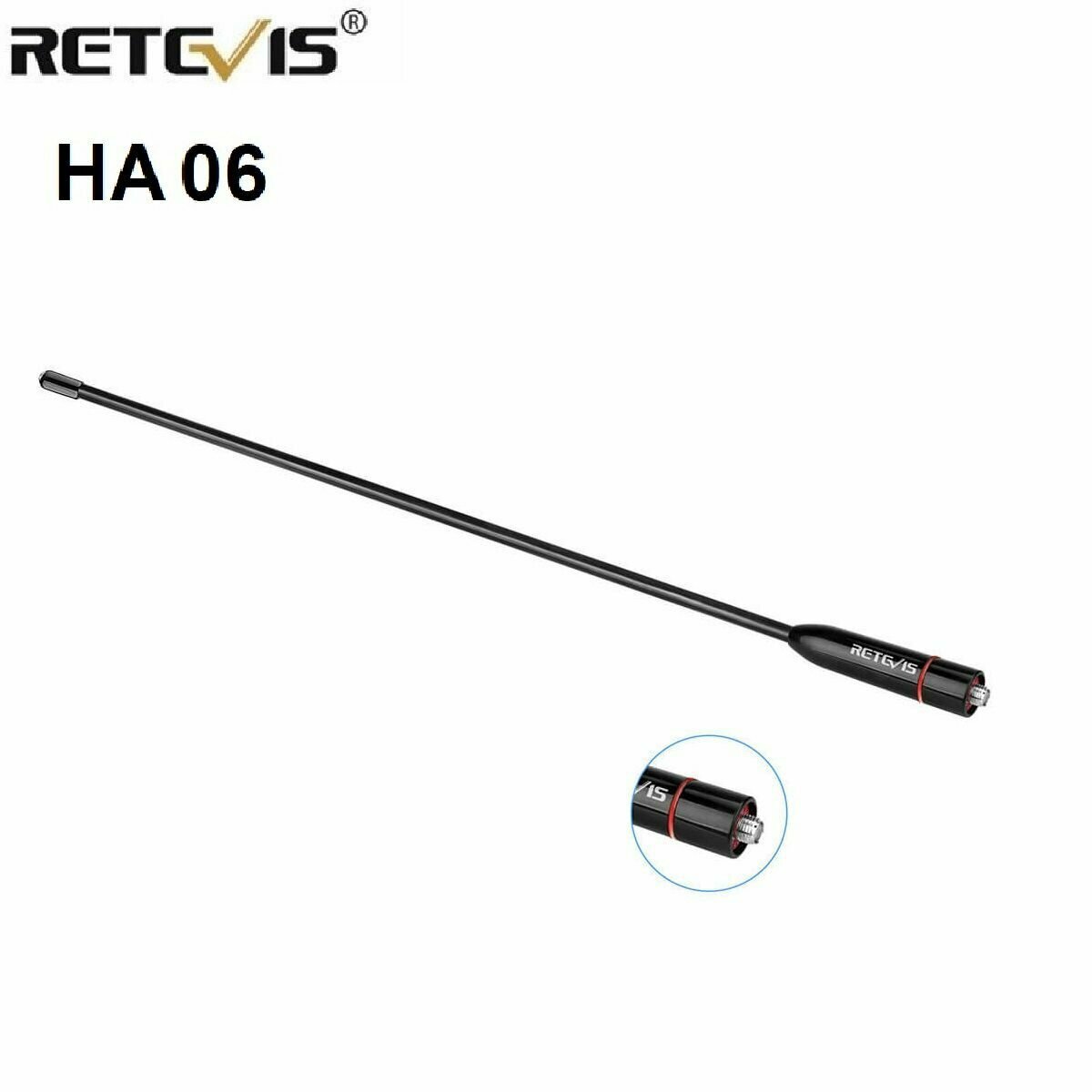 Антенна для рации Retevis HA06 (SMA-Female) VHF (136-174)(300-350). Антенна для раций Baofeng; Kenwood; RETEVIS.