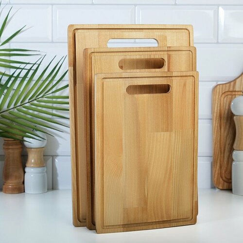 MARU Набор досок разделочных из березы без подставки 3 шт 18х26 20х30 и 23х34 см 1316₽