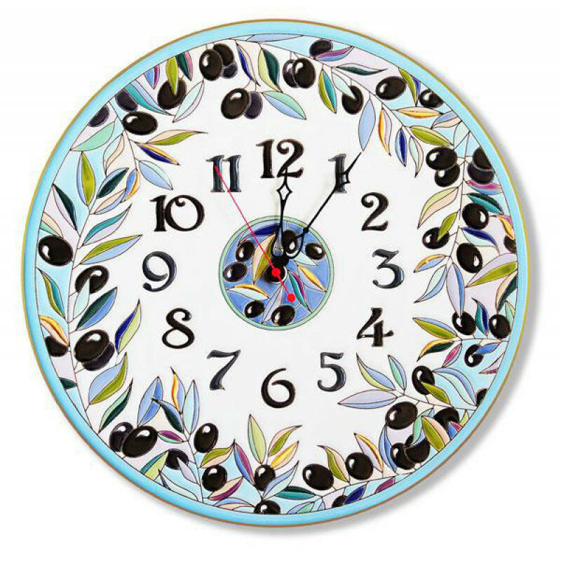 фото Рус-Арт Декоративные настенные керамические часы 40 см (Ч-4024)