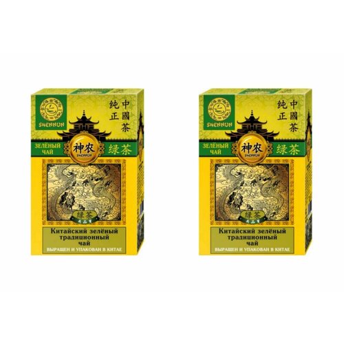 Чай зеленый Shennun традиционный 100 г, 2 шт