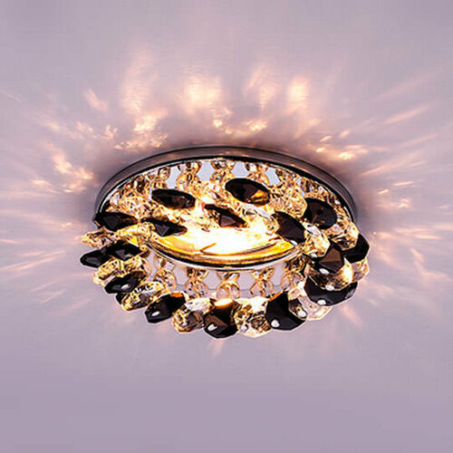 Italmac Venecia 51 04 70 светильник декор из огран стекла, MR16, основ-золото, стек-проз с чер