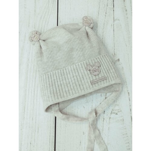 фото Шапка мой ангелок, размер 9-12 месяцев, бежевый
