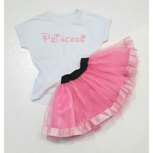 Комплект одежды   для девочек, размер 80, розовый, белый