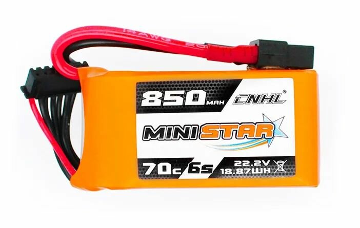 Аккумулятор CNHL Ministar 850мАч 6S 70C LiPo XT60