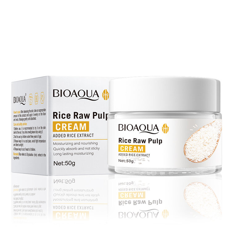 BioAqua Rice Raw Pulp Cream Крем для лица с экстрактом риса, 50 мл