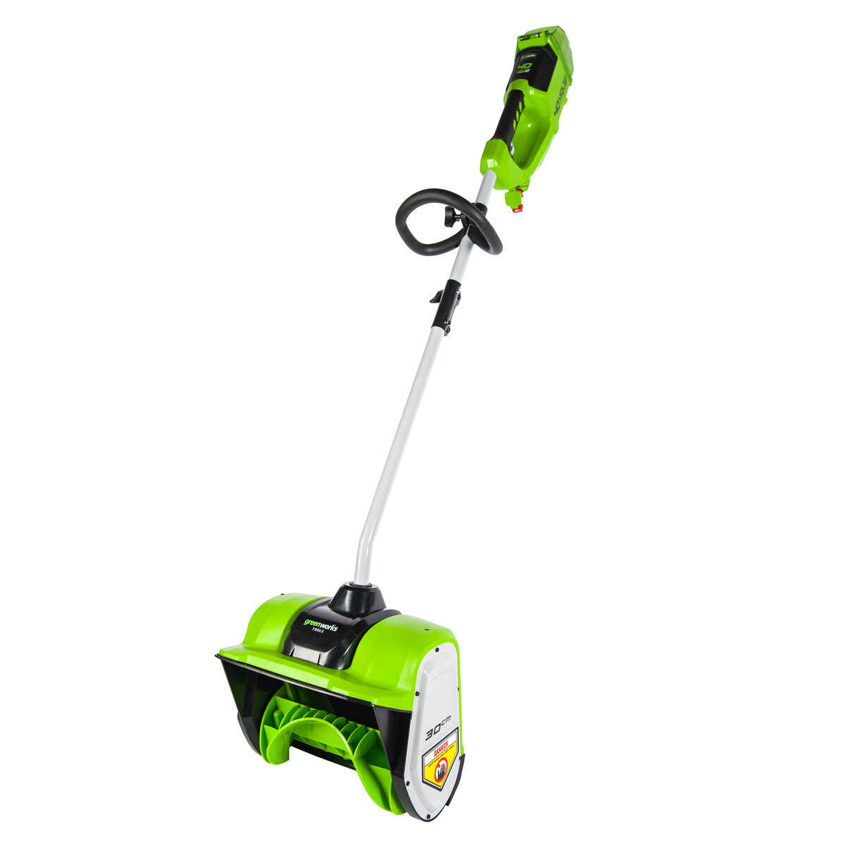 Снегоуборщик аккумуляторный GREENWORKS GD40SSK2 G-MAX 40V, 30 СМ, бесщеточный с АКБ 2 А. Ч И ЗУ — фото 4