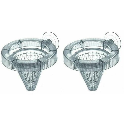 Aleas Кормушка для рыб универсальная для сухого и живого корма, Круглая, 2 шт