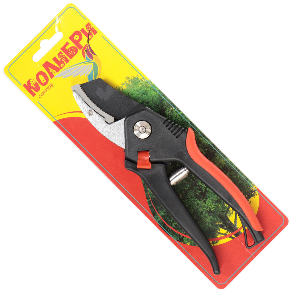 фото Секатор для срезки веток, молодых побегов, 190 мм, Инструм-Агро, Колибри, 010156