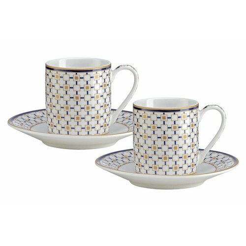 Набор из 2-х кофейных чашек с блюдцами Charles, 0,08 л (Pozzi Milano 1876)