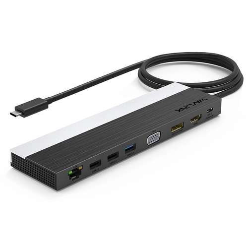 Док-станция Docking Station WAVLINK USB-C 4K Universal /85W PowerDelivery/2xUSB3.0/2xUSB2.0/1xUSB C/1xDP 4K 30HZ/1xHDMI 4K 30HZ/1xVGA/1xGigabit LAN/1xAudio In/Out/1xSD/Micro SD CardReader (WL-UMD03) док станция vention thebc